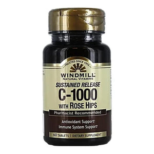 Windmill Sustained Release Vitamina C-1000 with Rose Hips (Escaramujo) 100 tabletas