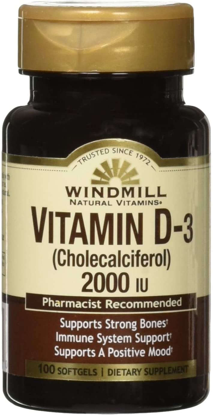 Windmill Vitamina D-3 2000 IU (100 softgels)